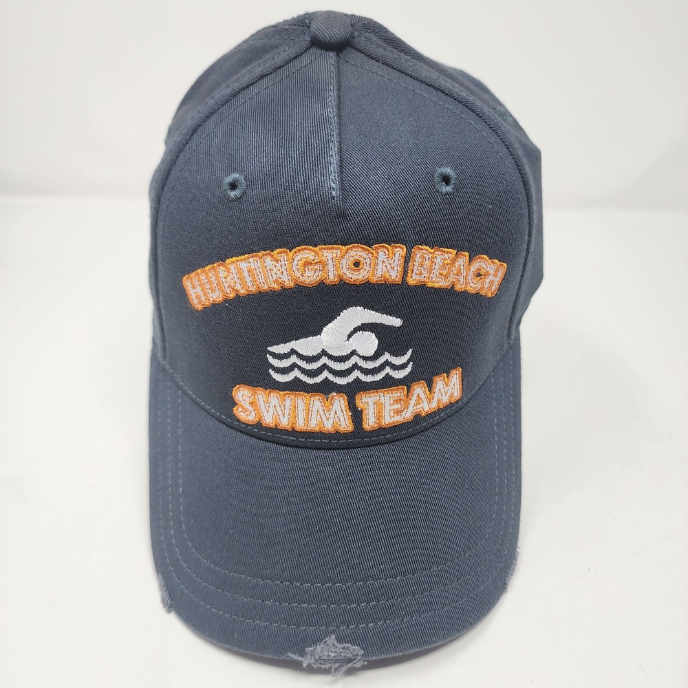 HYP Huntington Beach Swim Team Hat 56cm Distressed Twill A-Flex Gray New